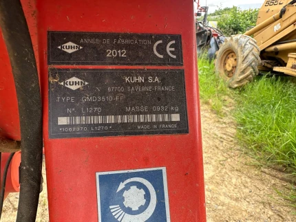 Faucheuse - 3.5M - Faucheuse arrière - 2012
