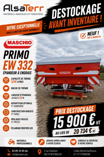 Distributeur d'engrais - 24M - 3210L - Double disque - 2025